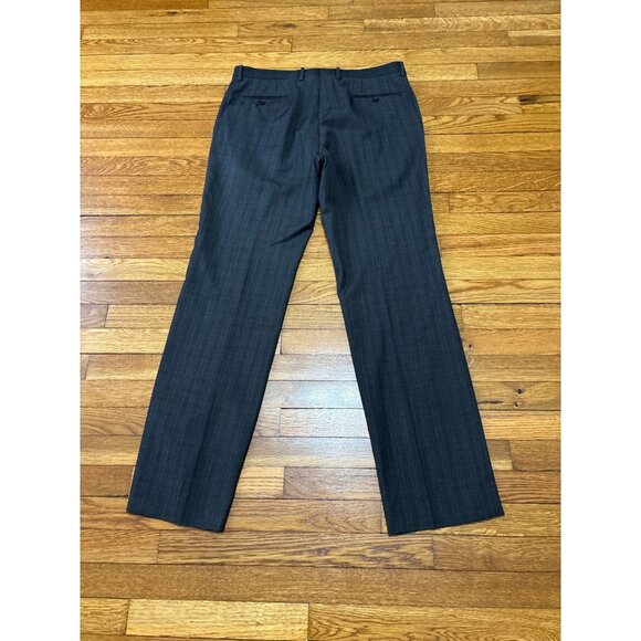 John Varvatos Mens Thompson Dress Pants Size 35x33 Gray 100% Wool Flat Front - Picture 5 of 5